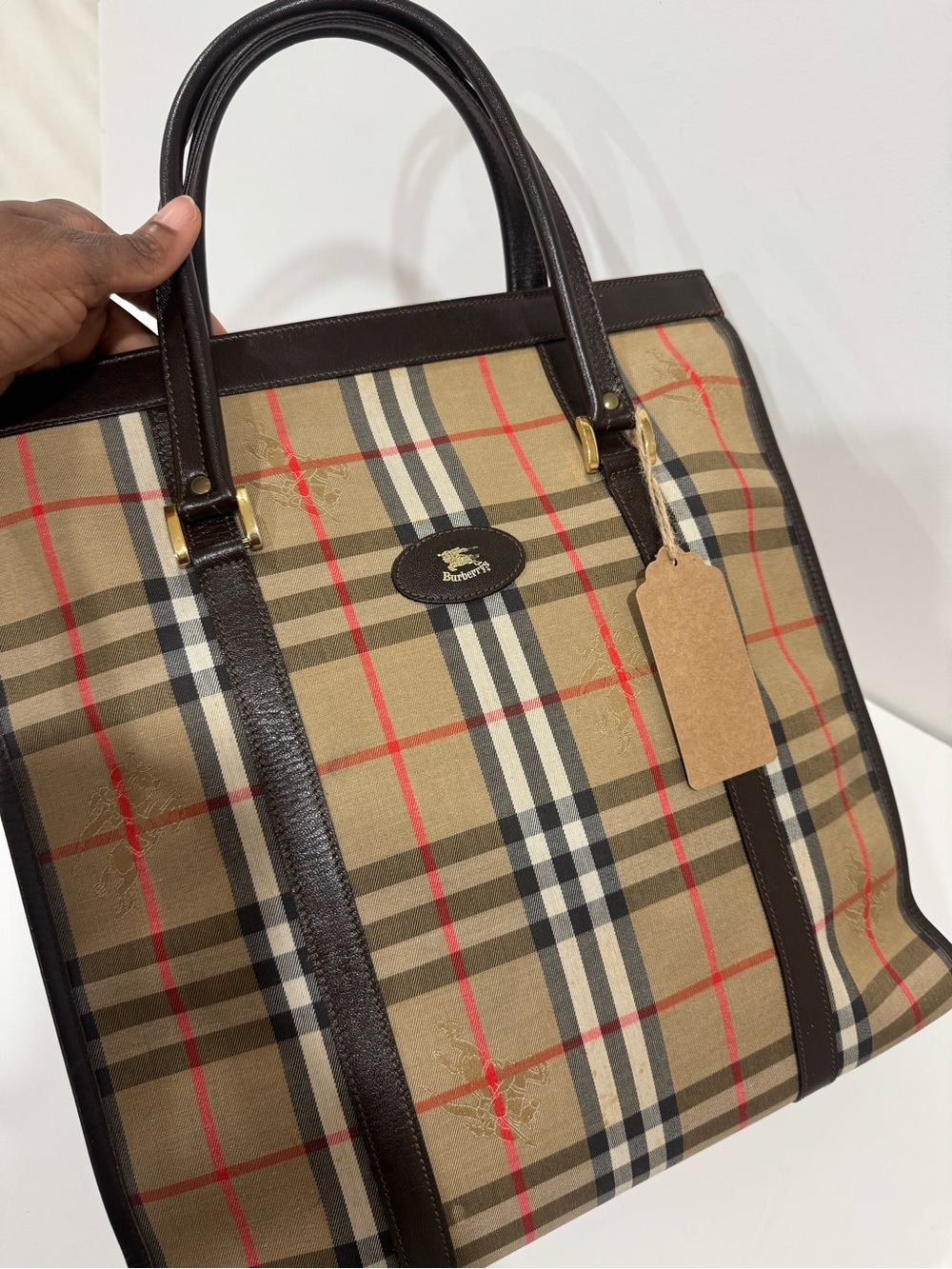 Burberrys Nova Check
England Sac Plat Large Tote!